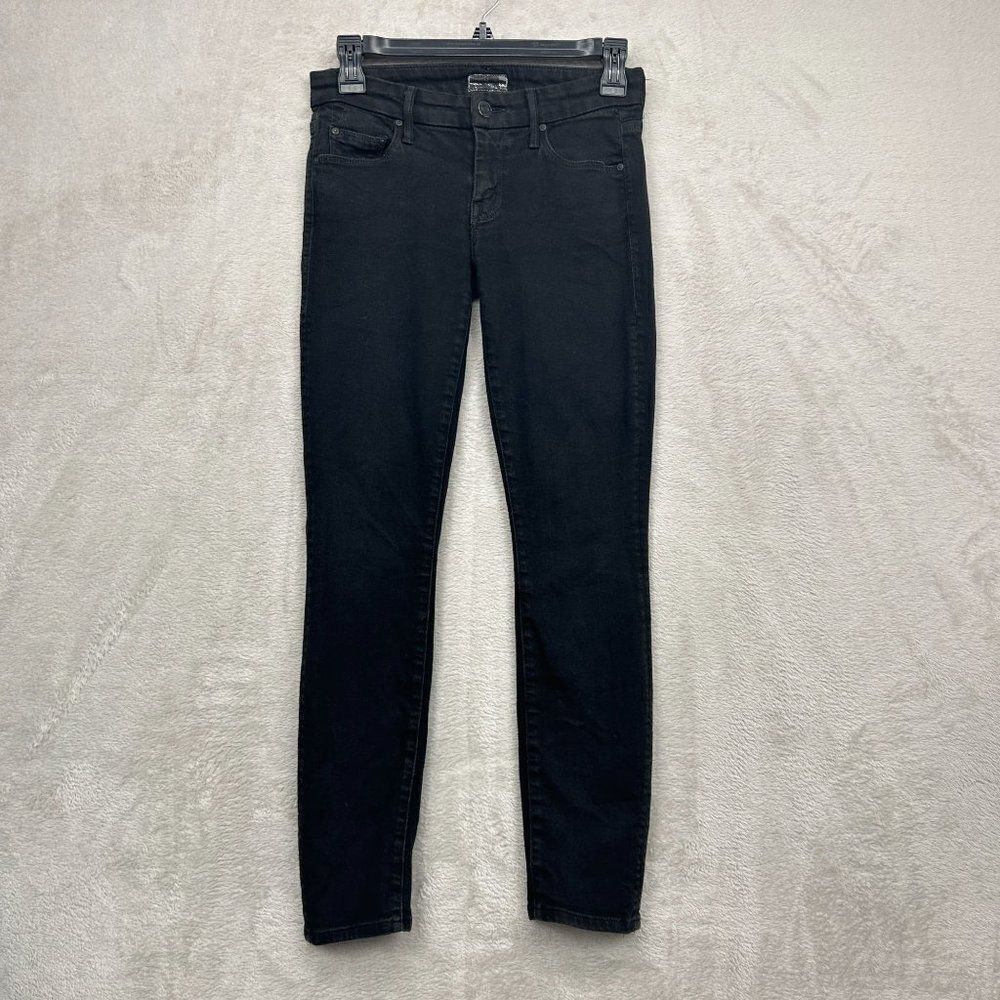 Mother Womens The Looker A Model Spy Black Skinny Stretch Denim Jeans Sz 25